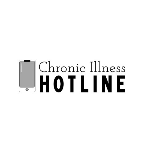 chronic illness hotline logo with mobile phone image